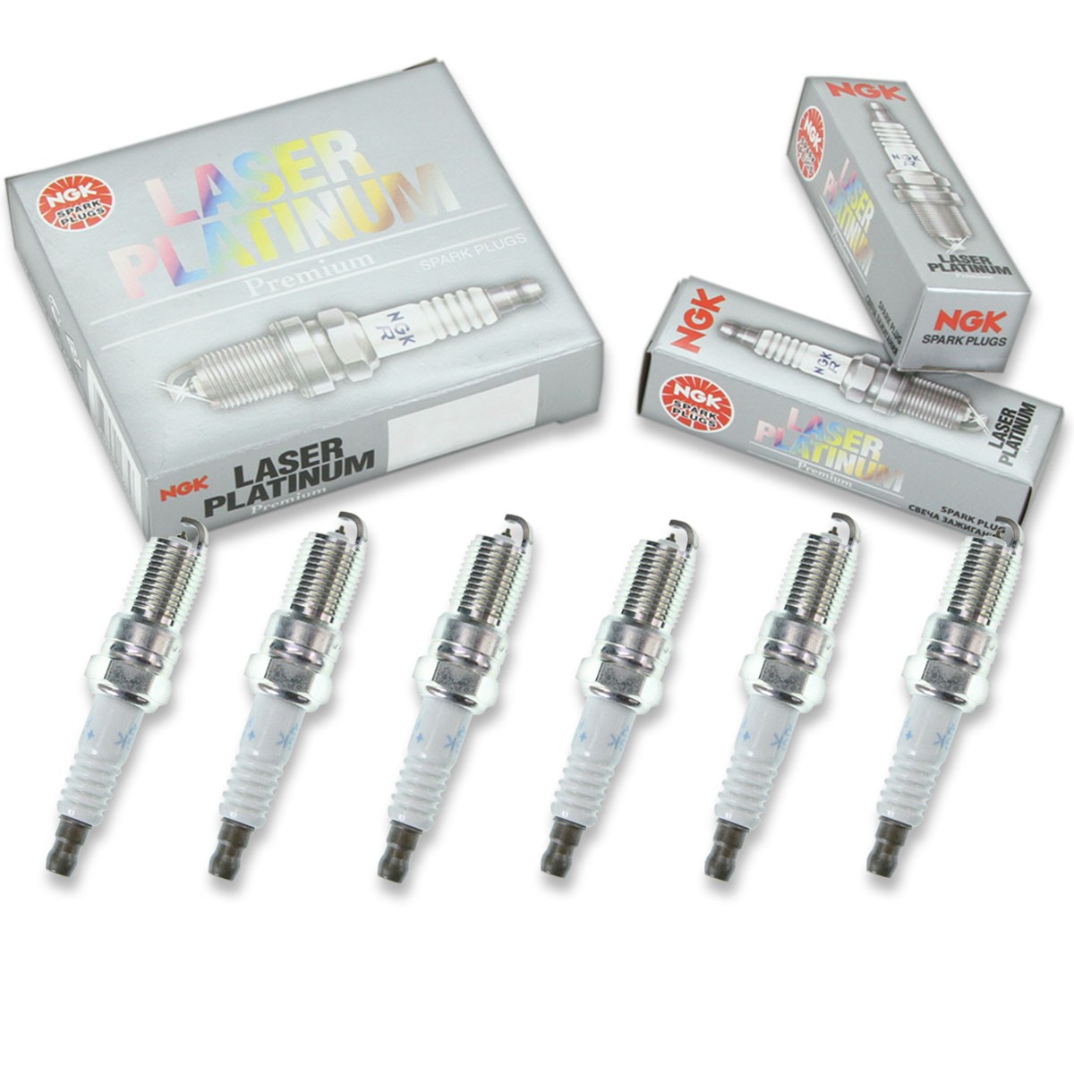 6 pcs NGK Laser Platinum Spark Plugs for 1985-1987 Pontiac Grand Am 3.0L V6 sv