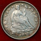 1858 Philadelphia Mint Silver Seated Liberty Half Dime
