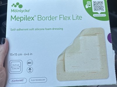   Mepilex Border Flex 6x6 Silicone Foam Dessing/5 per box   