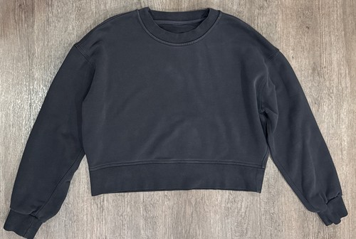 Lululemon Softstream perfekt übergroßes kurz geschnittenes Sweatshirt mit Rundhalsausschnitt Gr. 2 4