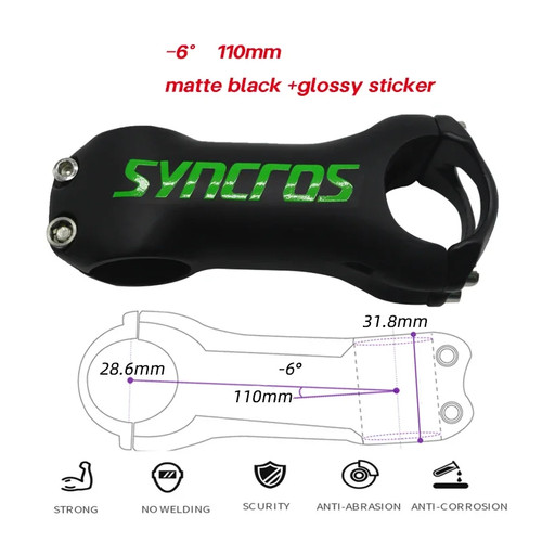 ±6 ° Syncros Mountain Bike Carbon Stem Handlebar Stem 80/90/100/110mm - Picture 7 of 38