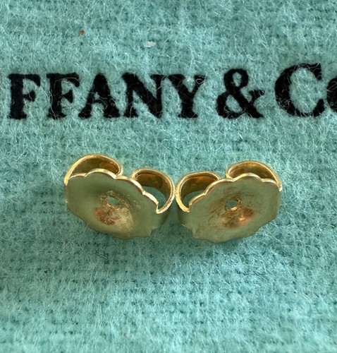 RAR Vintage Tiffany & Co. T&co 18k Gold Diamant Rubin Creolen Größe Small - Bild 10 von 14