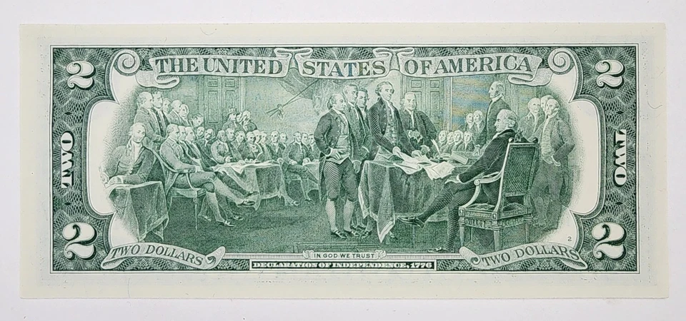 JUNE 23 2001 UNC $2 DOLLAR BILL ~06232001~ FANCY SERIAL # BIRTHDAY ANNIV NOTE - Image 3 of 3