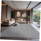 Modern Gray Non Slip Rug 8x10 Ultra Soft High Pile Area Rugs Non Skid Rubber