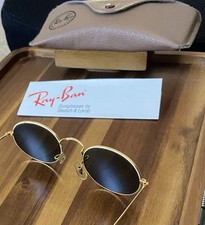 Ray-Ban B L W0976 Vintage Oval Sunglasses Gold Green John Lennon USA w/ Case