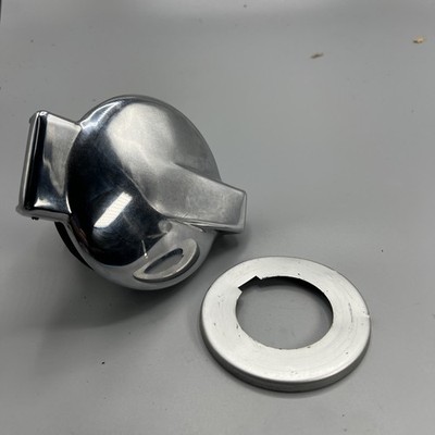 Vintage Triumph TR6  and TVR Gas Cap Lid Fuel Tank Flip Door w/ Lock Ring  OEM 