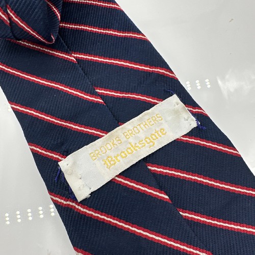 Corbata a rayas Brooks Brothers Brooksgate de colección Preppy Dapper Sharp Academia genial - Imagen 3 de 5