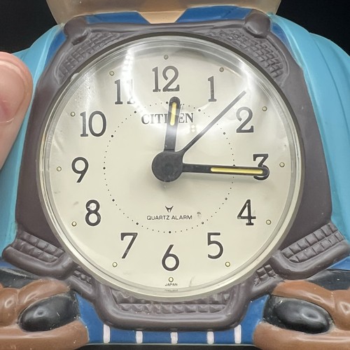 Vintage Citizen sprechender Samurai Wecker - funktioniert super siehe Video - Bild 8 von 8