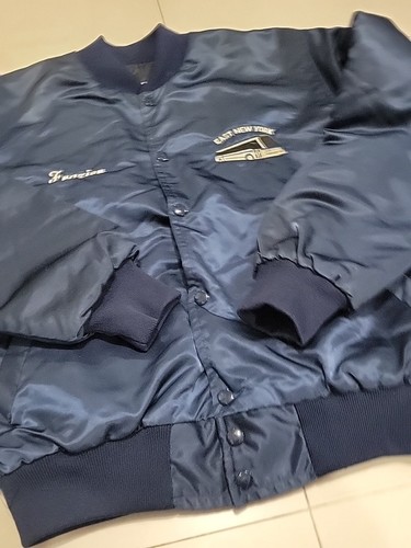 RAR! Vintage MTA TRANSIT NYC EAST NEW YORK DEPOT BOMBERJACKE UNIFORM Gr. M HERGESTELLT IN DEN USA - Bild 3 von 9