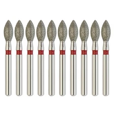 Dental Diamond Burs Football Diamond Bur Fine Grit Red High Speed FG 368/023F
