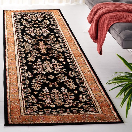 Lyndhurst Collection Runner Rug - 2'3" x 14', Black & Tan, Traditional Orient... - Picture 2 of 4