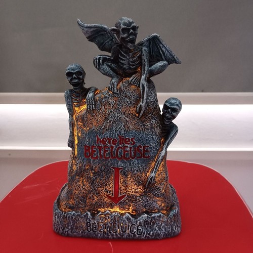 Beetlejuice LED Here Lies Beetlejuice Tombstone Halloween Decoration Officially - Picture 5 of 7
