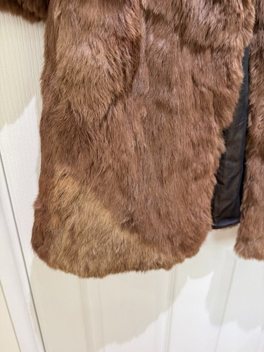 Vintage langer brauner Kunstfellmantel - 8-10 - Bild 9 von 18