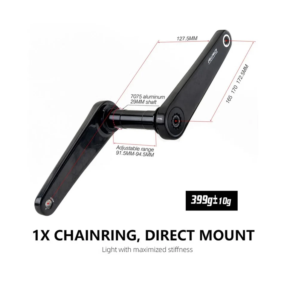 Передняя звездочка с прямым креплением 165/170/172,5 мм для дорожного велосипеда карбоновая шатуна 110 130 BCD - Изображение 3 из 4