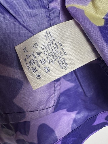 Lands End Rain Coat Girl’s Size 10/12 Floral Packable Windbreaker Lightweight - Picture 6 of 13