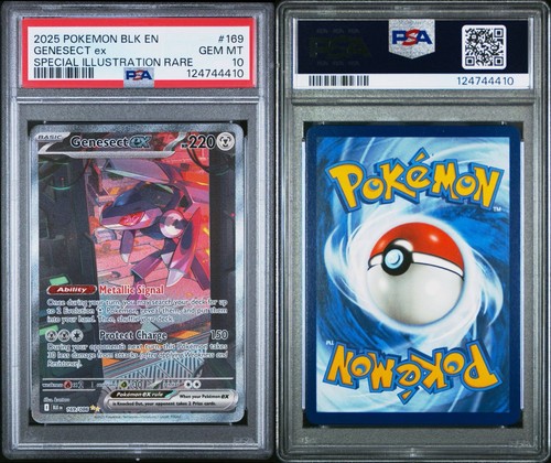 PSA 10 Sequential Certs GENESECT EX 161 & GENESECT EX SIR 169 Pokemon Black Bolt - Picture 5 of 8