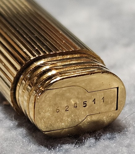 Vintage Cartier Ballpoint Pen Vendome Trinity Gold Plate Godron Retractable - Picture 9 of 11