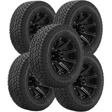 (QTY 5) LT285/60R20 Kumho Road Venture AT52 125S LRE Black Wall Tires