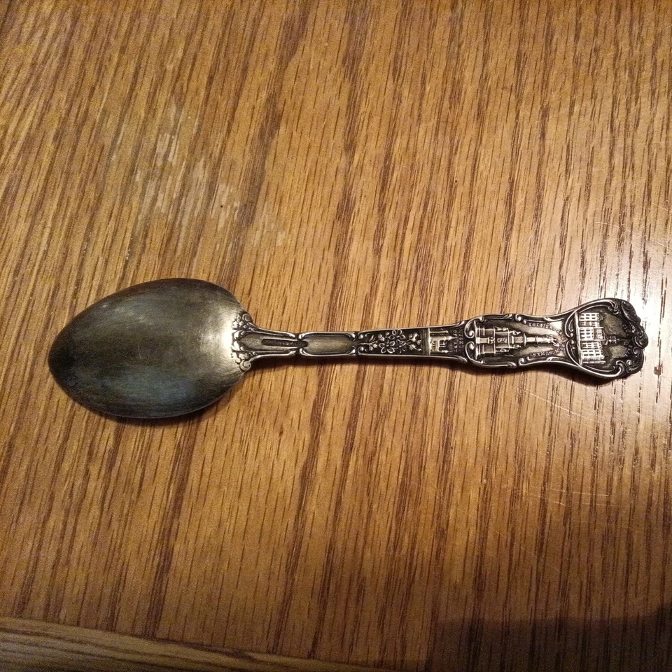 "Cuchara de recuerdo Detroit MI Mechanics (Watson) de plata de ley 29,2 g 5,75""" Foto 2 de 2