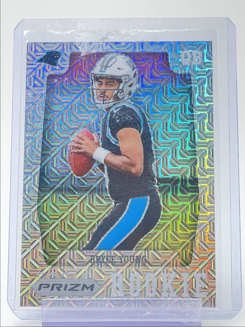 BRYCE YOUNG 2023 PANINI PRIZM ROOKIE FLASHBACK MOJO PANTHERS RC /25 Q2029