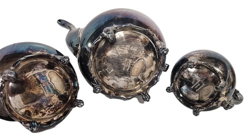 Vintage Reed & Barton 7040 Provincial Silver Plate Coffee Serving Set - Picture 9 of 10