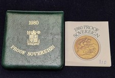 1980 Proof Full Sovereign Empty Box With Original Screw Capsule And COA