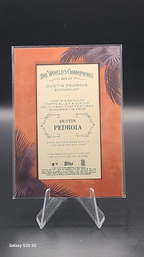 2018 Topps Allen & Ginter - Mini Framed Relics Dustin Pedroia #MFR-DP (MEM) - Bild 2 von 2
