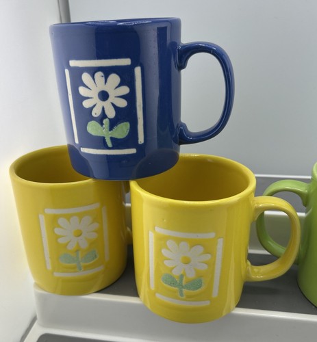 Vintage Daisy Design Just Mugs Tea Cups Made In England Set 6 New & Unused - Picture 3 of 8