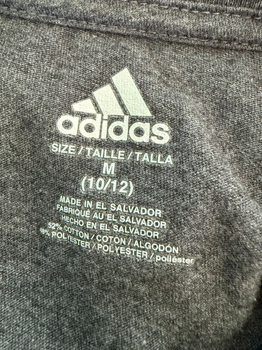 ADIDAS BOY'S COTTON GRAPHIC SHORT SLEEVE T-SHIRT MEDIUM 10-12 GREY CAMO LOGO - Picture 5 of 5