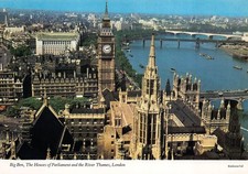 Big Ben and Westminster Bridge I.V.P. Postcard (10) c1982