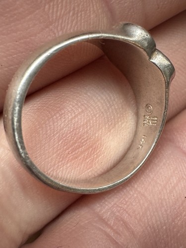 Retired James Avery Dove with Olive Branch 14kt Gold 925 Heart Ring Sz 8 - Picture 4 of 11