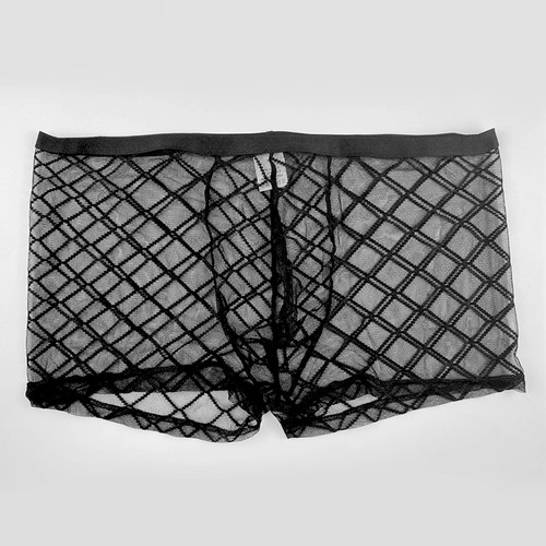 Mutandine uomo sexy maglia boxer cavi vedere attraverso sexy intimo erotico US - Foto 12 di 13