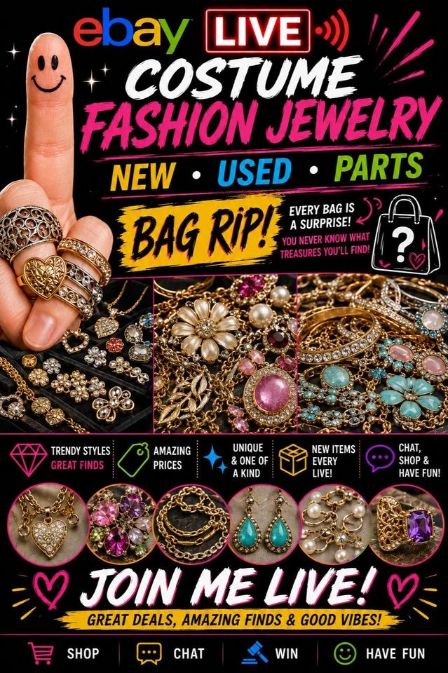 Costume Fashion  Jewelry Bag Rip W/ KING