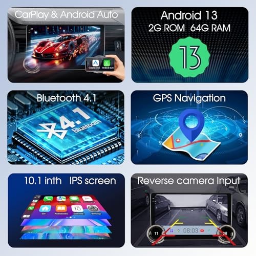 10,1" Wireless CarPlay & Android Auto Autoradio - 2GB RAM 64GB ROM, DSP - Bild 5 von 7