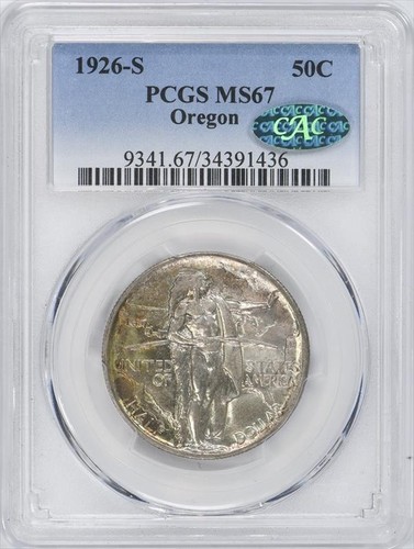 1926-S Oregon 50C PCGS MS 67 CAC - Picture 3 of 4