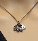 O R Pendant Necklace Silvertone Christian Dior Logo Heart D I