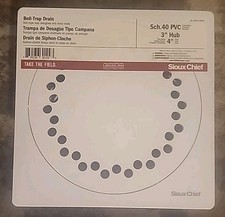 Souix Chief Bell Trap Drain- Sch. 40-3" Hub/Inside 4" PVC