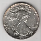 1989 WALKING LIBERTY AMERICAN EAGLE .999 FINE SILVER DOLLAR COIN 1oz. $1 USA