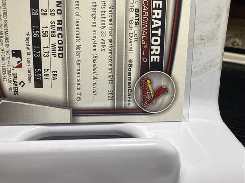 2023 Bowman Baseball Matthew Liberatore Paper Rookie RC #48 St. Louis Cardinals - Picture 10 of 10