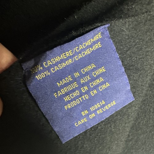 Ralph Lauren Home Throw Blanket 100% Cashmere Midnight Black 70”x58” Cozy Modern - Picture 5 of 9