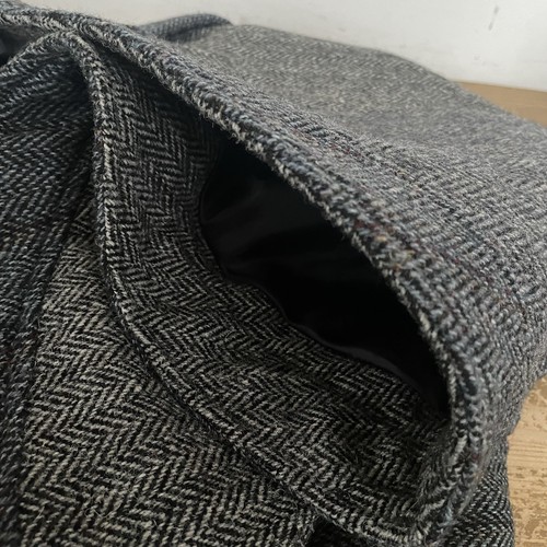 Harris Tweed Cape Caplet Wolle M mittelblau grau - Bild 12 von 14