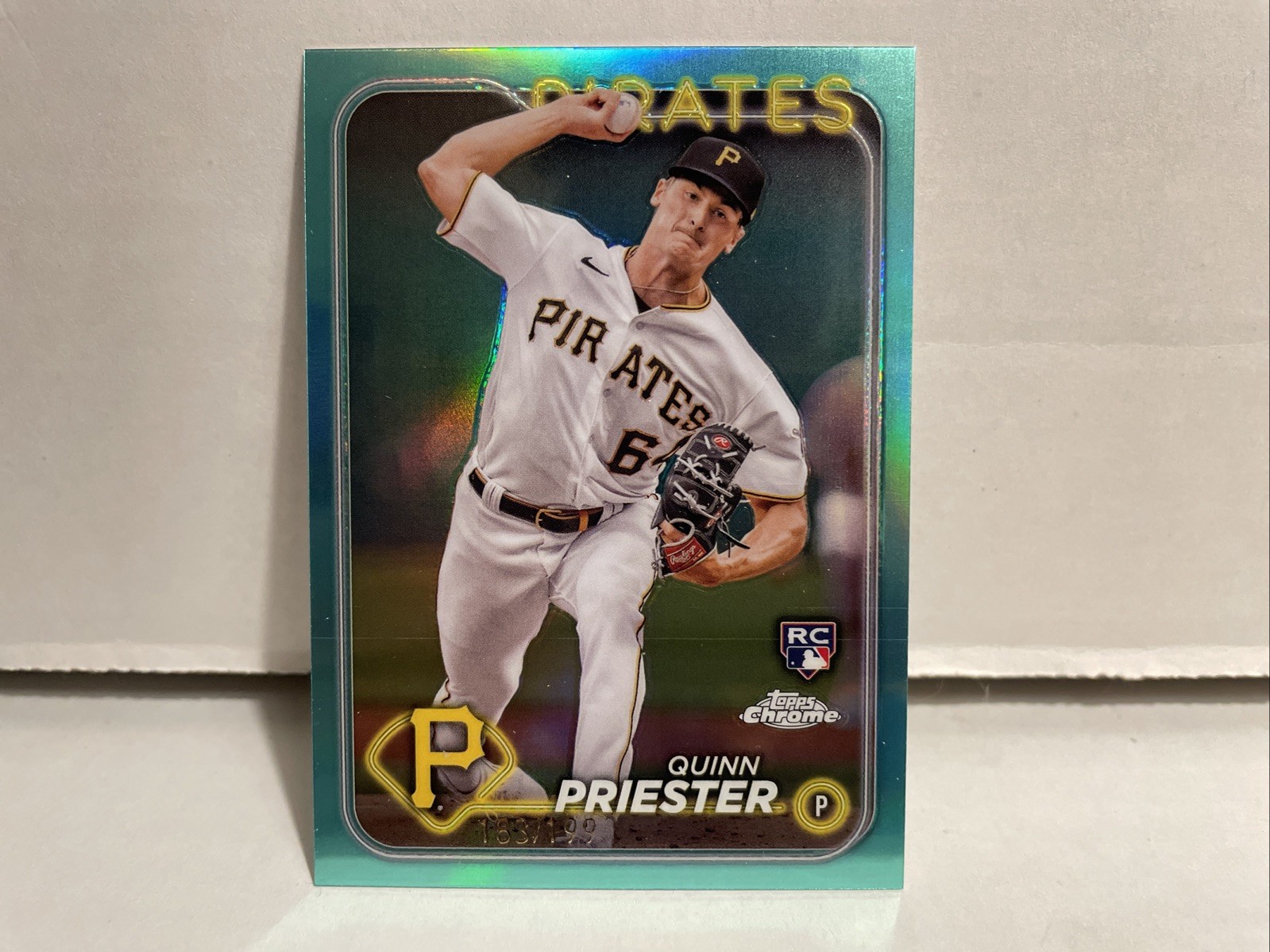 2024 Topps Chrome #55 Quinn Priester Aqua Refractors #/199