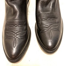 Size 9 D Justin Classic Black Western Boots
