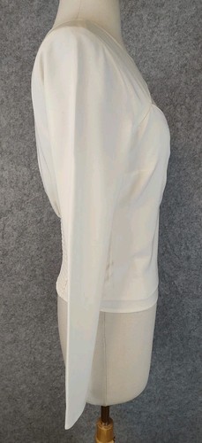 Abercrombie & Fitch 90’s Y2K Keyhole Top Women Size M Heart shape White Fitted - Imagen 10 de 20