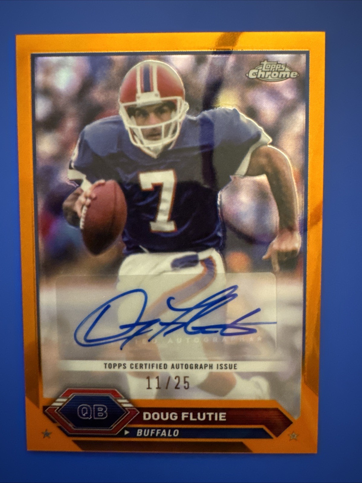 2023 Topps Composite Doug Flutie Chrome Auto Orange /25