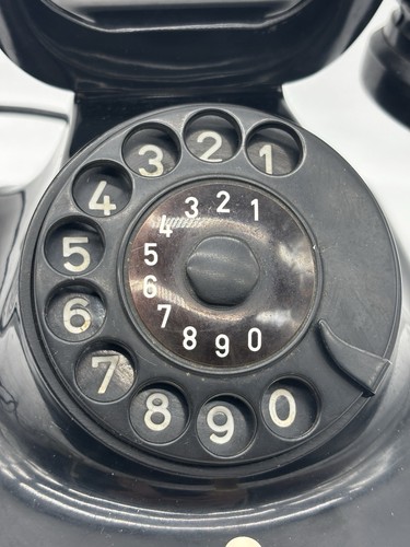 Antikes Museales W 48 Wählscheiben Tisch Bakelit Telefon Schwarz - Afbeelding 2 van 12