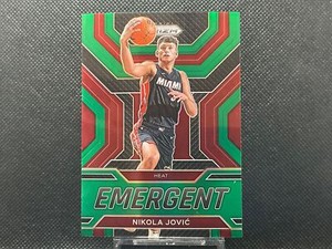 2022-23 Panini Prizm NBA Nikola Jovic #17 Green Emergent