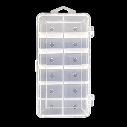 Riverruns 2PC Empty Acrylic Dubbing Storage Boxes Luxury Dispenser Tackle Box - Picture 5 of 7