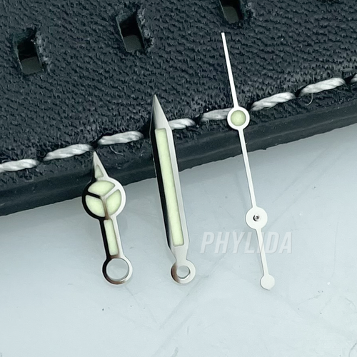 C3 BGW9 Watch Hands Set SKX Mod Silver SRP 4R35 7S26 NH35 NH36 SUB Style - Picture 3 of 7