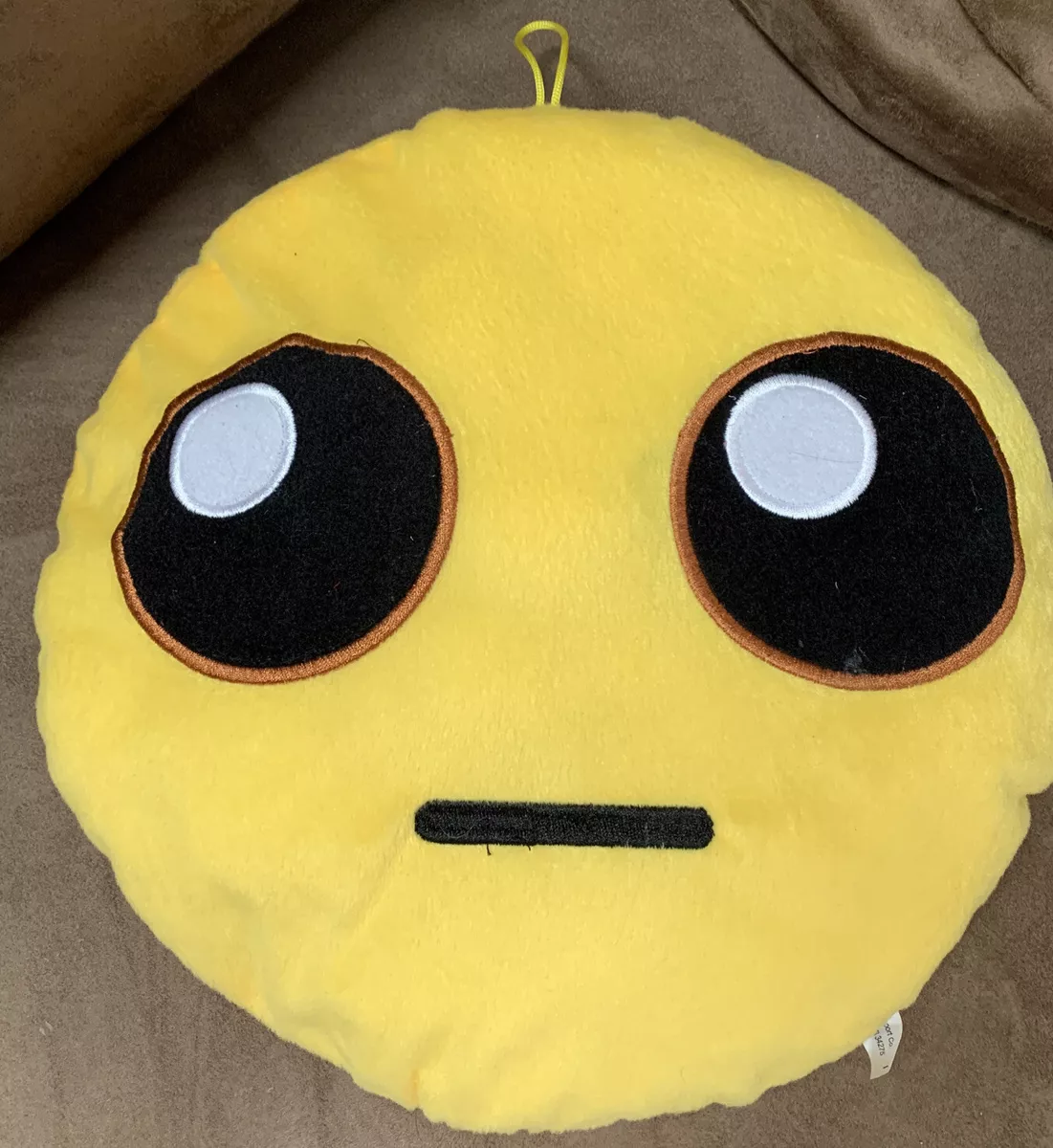 Emoji Face With Serious Face Plush Stuffed Pillow